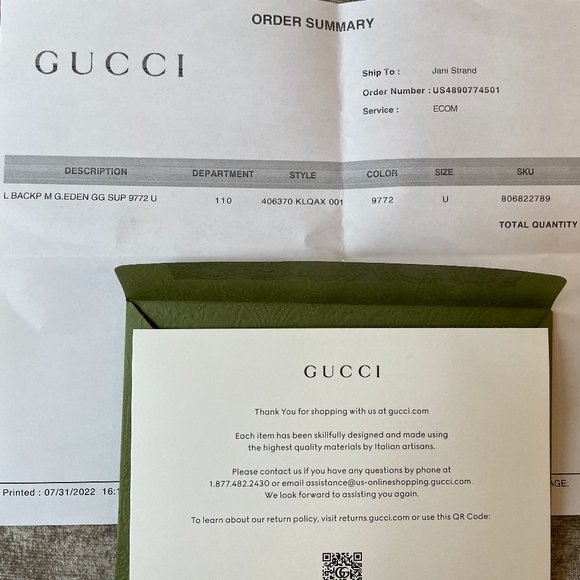 GUCCI GG Supreme Backpack--LIKE NEW--PRISTINE CONDITION